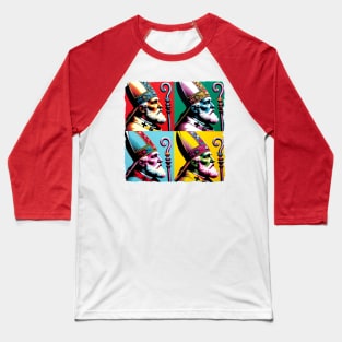 Saintly Splash: Pop Art's Patron of Presents - Classic Santa Claus Baseball T-Shirt